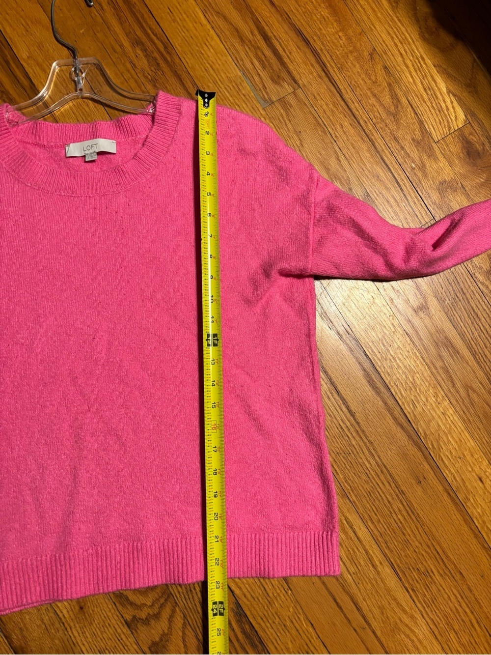 LOFT Hot Pink Crewneck Sweater Women - Picture 6 of 7
